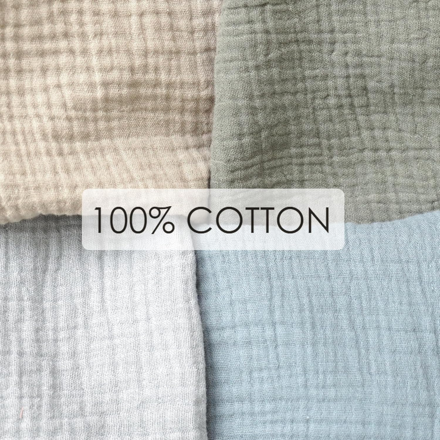 APEXINNO Muslin Nursing Covers for Breastfeeding, Privacy Breast Feeding Cover with Arch Neckline for Mom and Baby, Breathable 100% Cotton Nursing Apron Multi-Use Stroller Cover (Gray) - Misty Blue image number 3