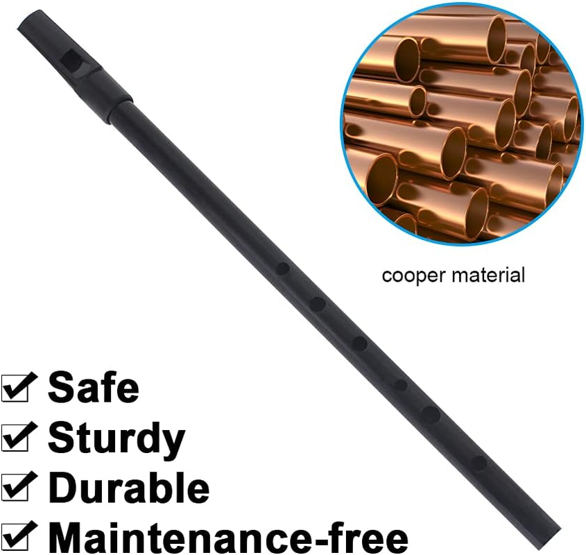 CDQL Irish Whistle, Low D Whistle, Multicolor Copper, Traditional Irish Whistle, Key of D, Wind Instrument with Storage Bag (Black), CDQLEYG6G7BK92-05 - Red image number 6