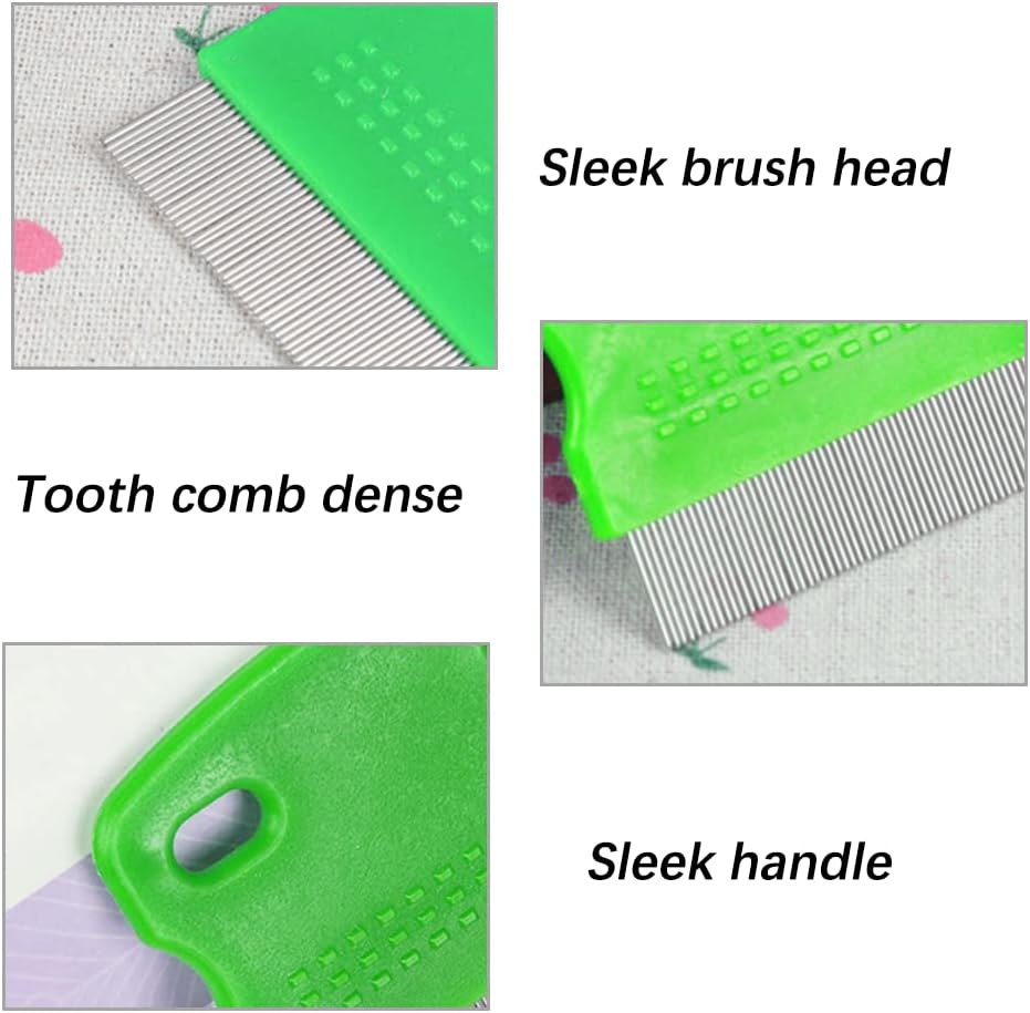 Hair Lice Comb, 2 PCS Lice Combs, Flea Lice Combs, Double Sided Teeth Comb, for Grooming and Removing Dandruff image number 6