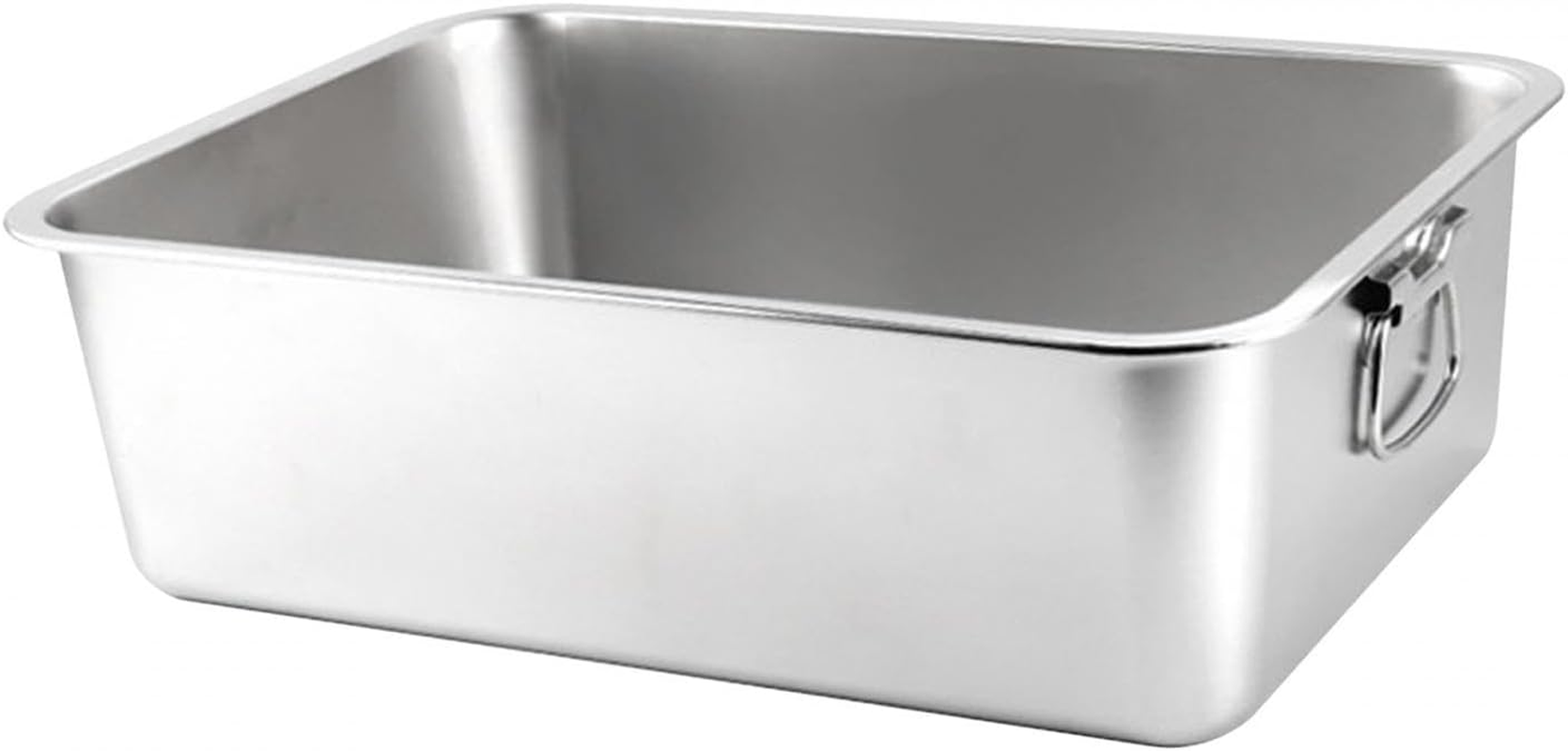 Cat Metal Kitten Litter Pan Kitten Potty Pan Rustproof Smooth Surface Top Open High Sides, 45X35X15Cm