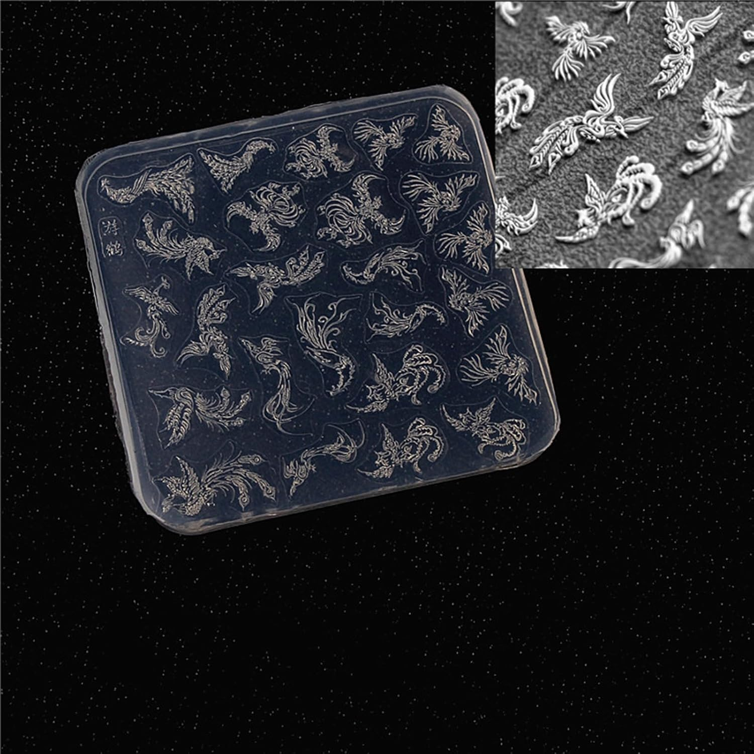 Silicone Nail Art Mold - Sturdy & Reusable Multi-Design Templates for Home DIY, Professional Salon Use | Floral & Butterfly Embossing Template Kit for Nail Artists, DIY Enthusiasts image number 4