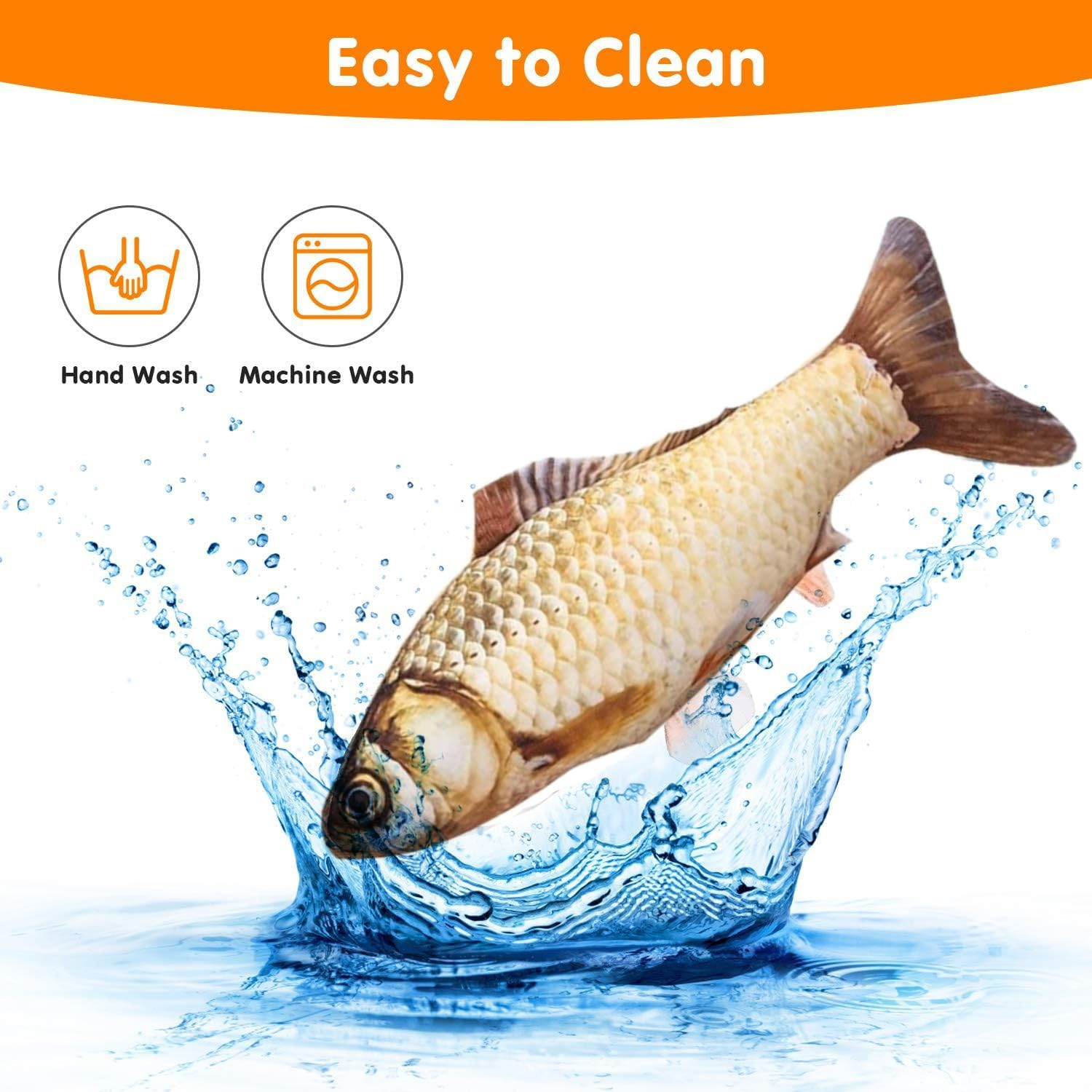 Mumoo Bear Cat Toys - 6 Pack Catnip Fish Toys for Cats, 20Cm Soft Catnip Toy Interactive Plush for Indoor Cat Toys Scratch Chewing Teeth Grinding Pet Pillows for Cats and Kittens image number 2