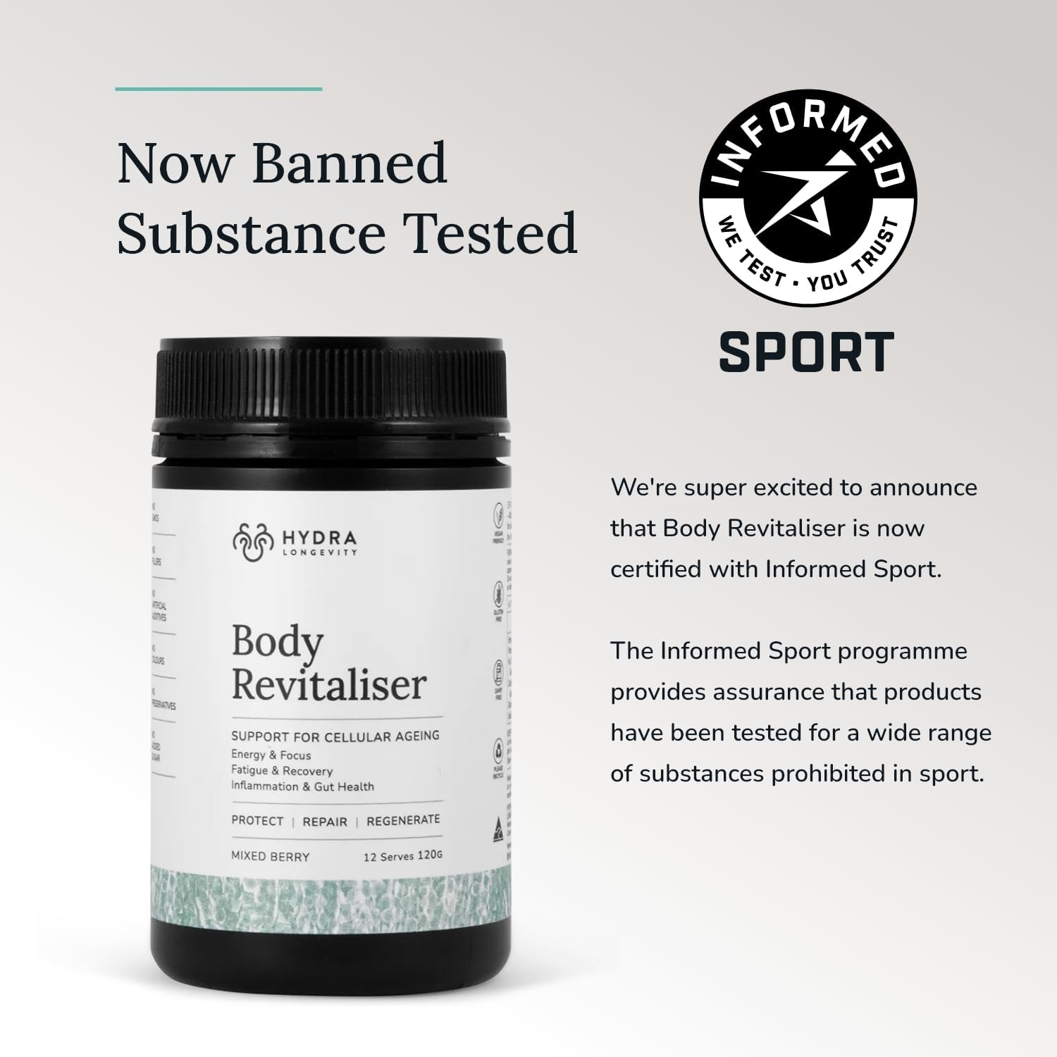 Body Revitaliser Organic Superfood Powder Health Supplement, 49 Ingredient Smoothie Mix with Prebiotics, Chlorella, Reishi, Vegan, Non-Gmo, Gluten-Free 120 Grams (12 Servings) image number 6