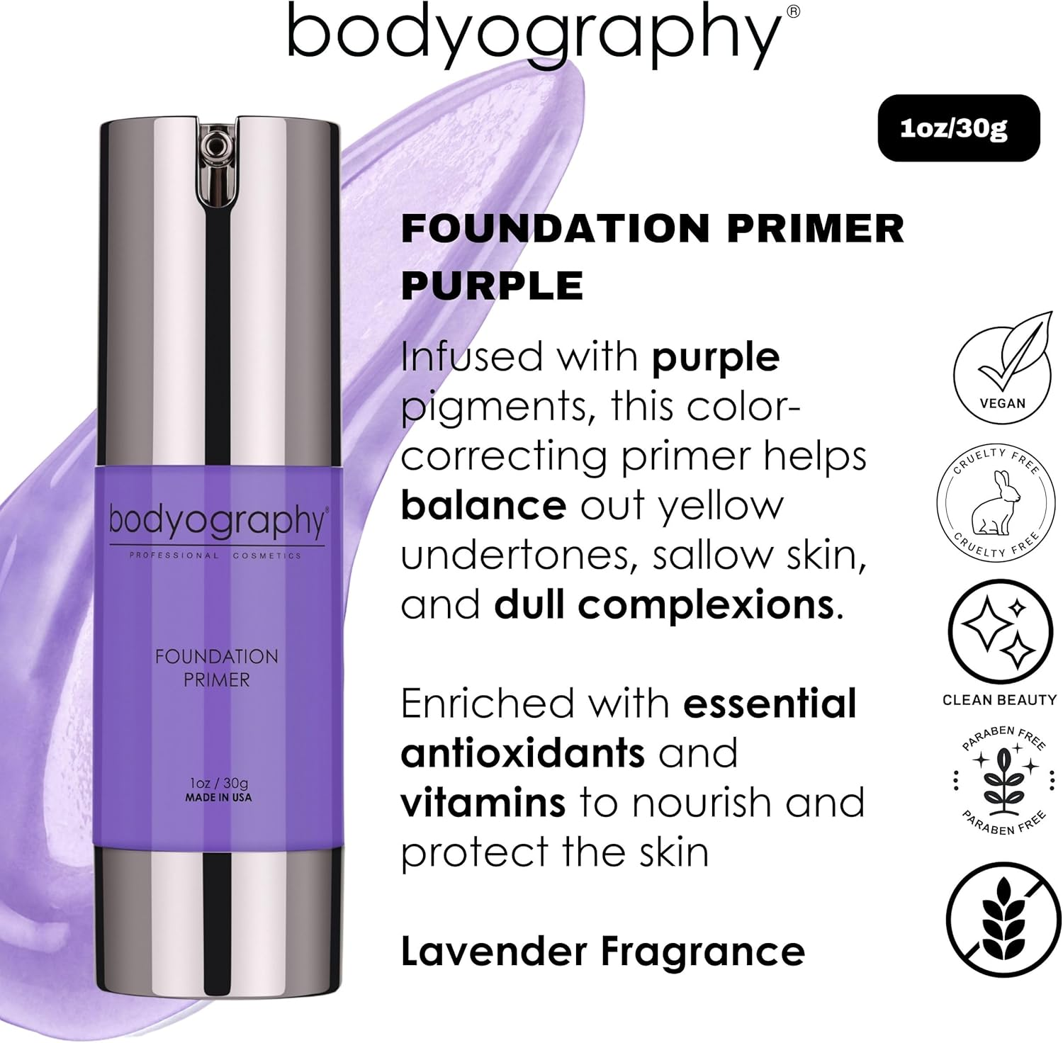 Bodyography Foundation Primer, Purple - Hydrating image number 5
