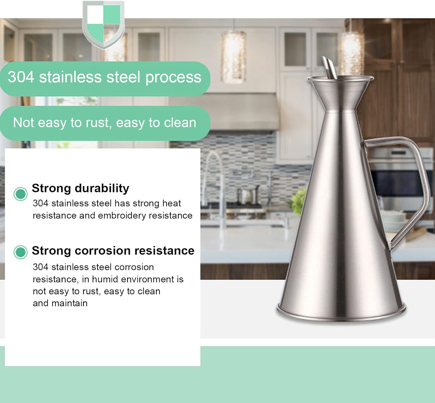 Cooking Oil Distributor, Collision-Proof, Leak-Proof Oil Pot, Suitable for the Spice Table in the Kitchen and Other Places (250 Ml) image number 3