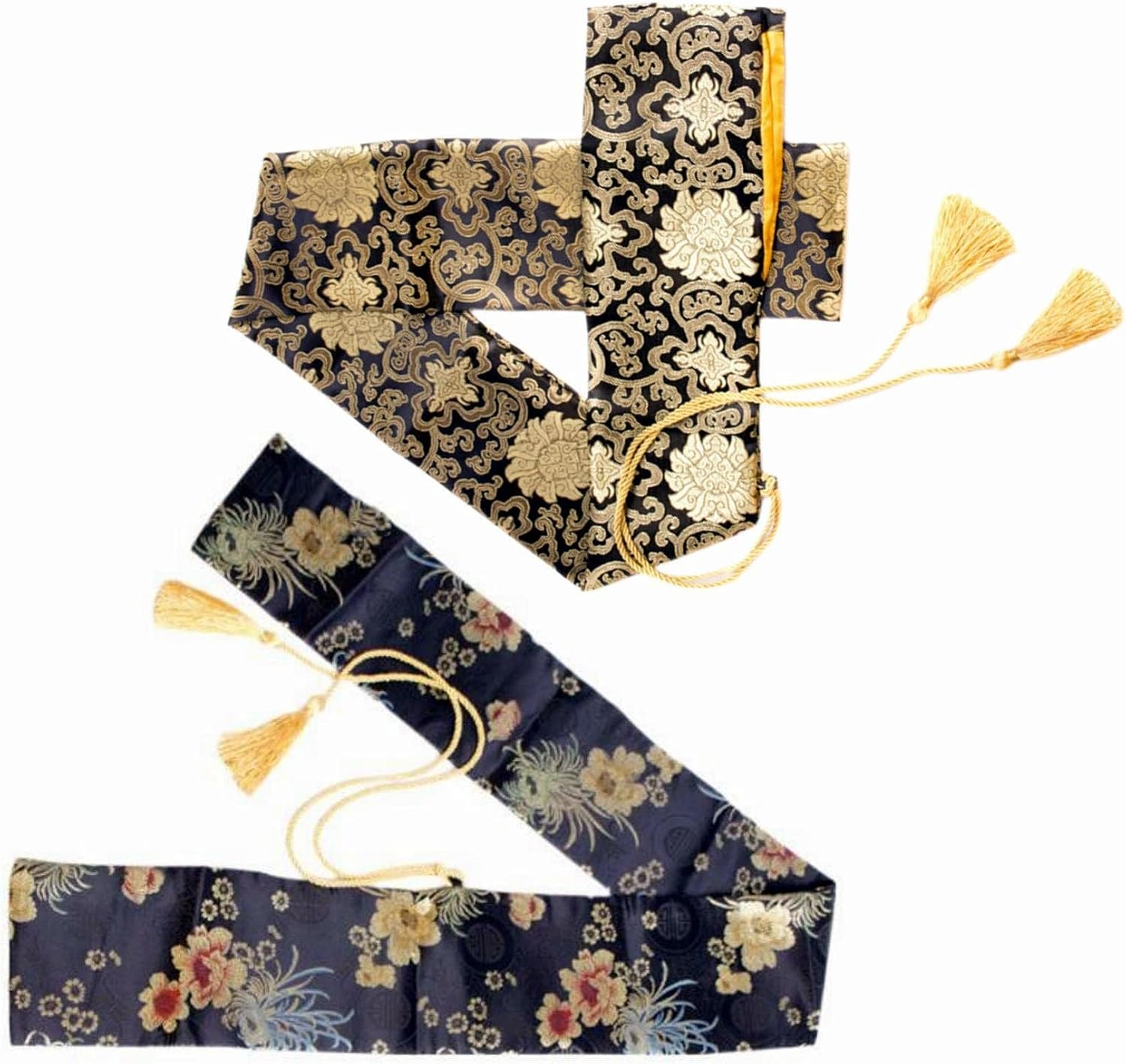 2Pcs Sword Bag 51Inch Synthetic Silk Katana Bag Sword Cover Carrying Case for Samurai Swords