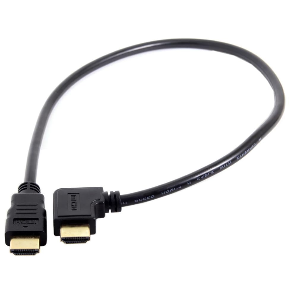 JSER 90 Degree Left Angled Type HDMI 1.4 Male to HDMI Male Cable Support 3D & Ethernet 50Cm (Left Angle) image number 3
