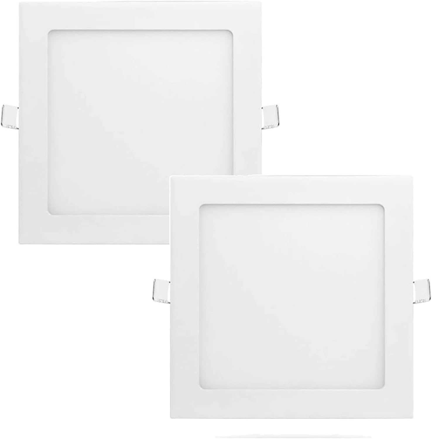 Led Downlights Ceiling Warm White 3000K Recessed LED Ceiling Panel Light Square IP44 Waterproof 70Lm/W Flat Ultra Slim Lamp for Office (Size : 9W) image number 2