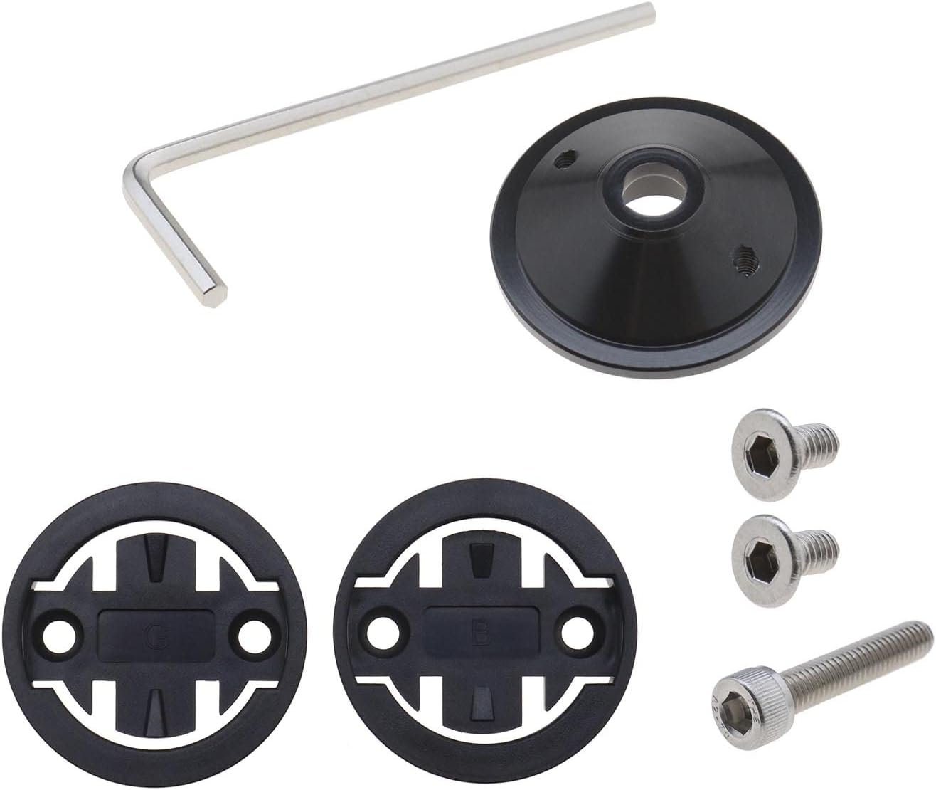 Emsea Bicycle Stem Top Cap Computer Mount Holder Kit 2 Types Bike Mount Insert Adapter Compatible with Garmin Edge 1000 820 810 Compatible with Bryton Rider R530 R330