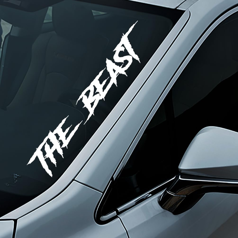 The Beast Windshield Banner Sticker Diesel Turbo Low Car Decal Window Bumper Decal Sticker Suitable for Cars, Trucks image number 3