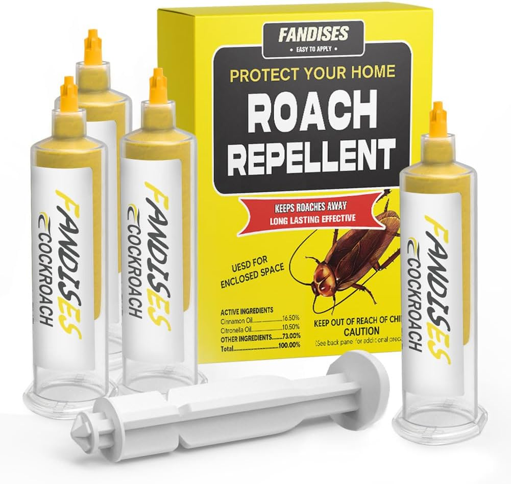 Cockroach Repellent, Roach Repellent Indoor, Get Rid of Cockroaches, Roach Control,Pet Safe Roach Repellent,Outdoor Cockroach Repellent,Cockroach Deterrent,Roach Away- 4P, Yellow image number 4