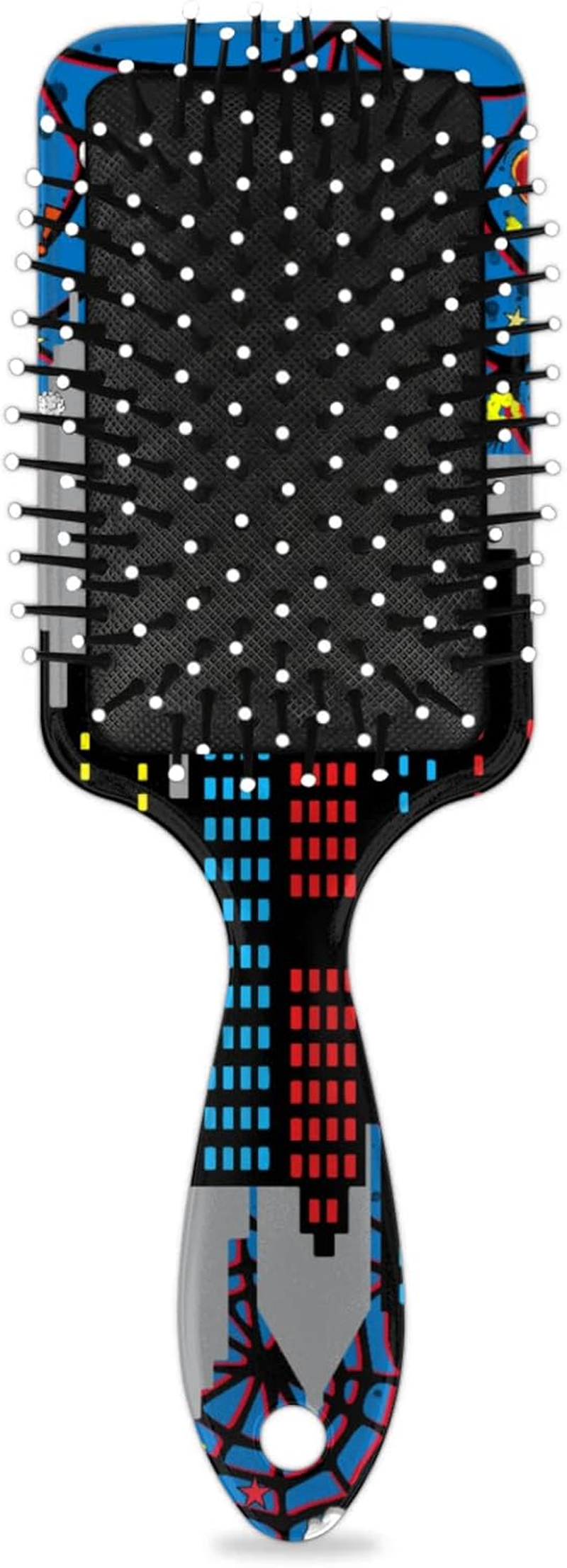 Kids Hair Brush for Boys Girls Toddler - Detangler Hairbrush for Wet Dry Thin Long Curly Hair Pain-Free Comb Glide through Tangles with Ease and Massage Scalp (Blue Web City Comics) image number 3