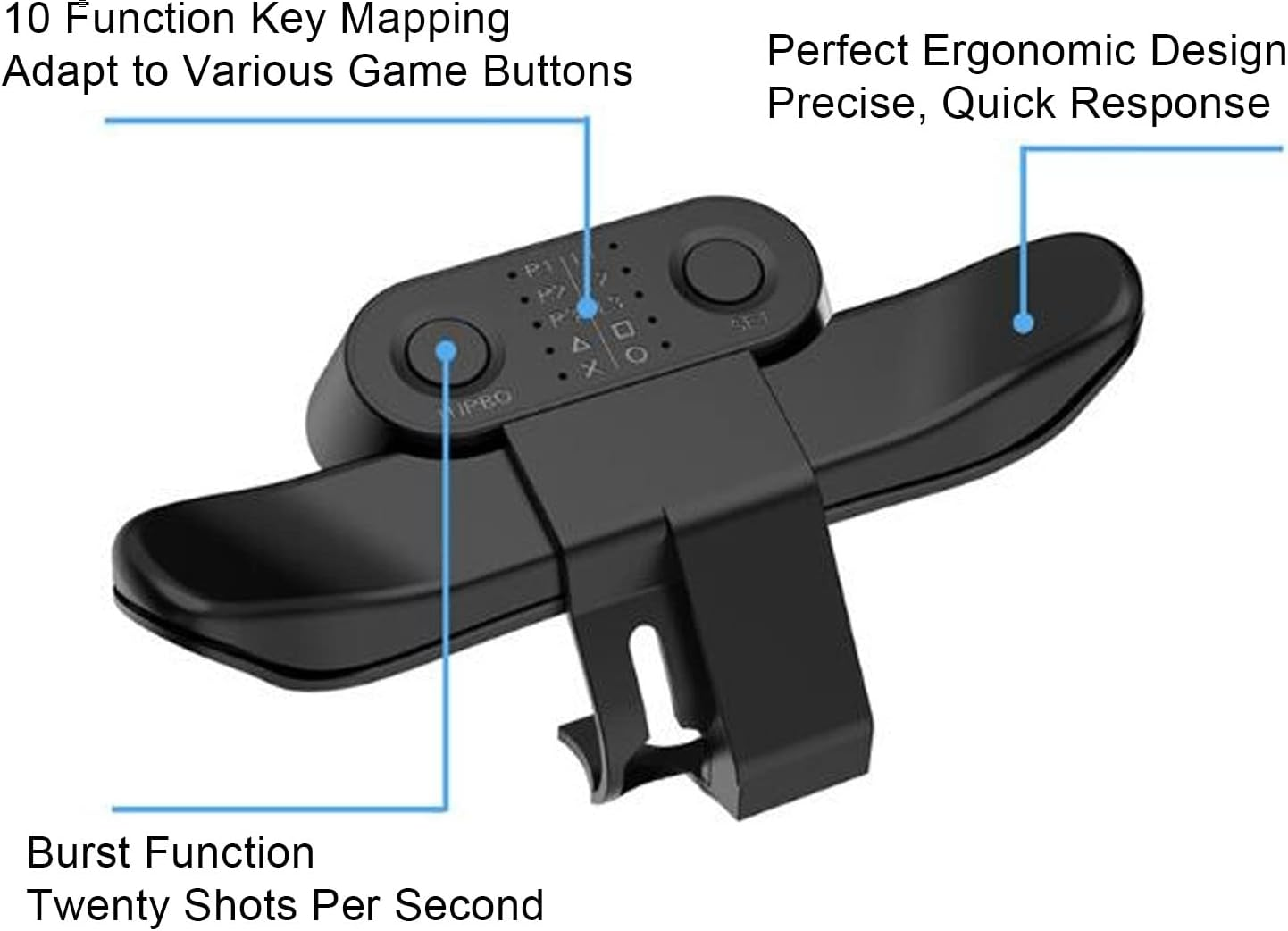 Dpofirs Game Controller Paddles, USB, 10 Function Keys, Compatible, Game Accessory image number 3