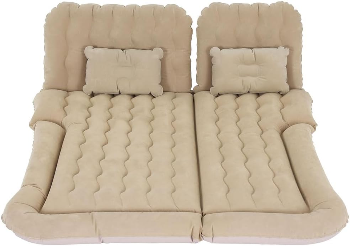 Weisshorn SUV Car Air Mattress, 175 X 130Cm Inflatable Bed Folding Foldable Mattresses Back Seat, Portable Outdoor Camping Travel Chair with Carry Bag and 2 Pillows Beige image number 4