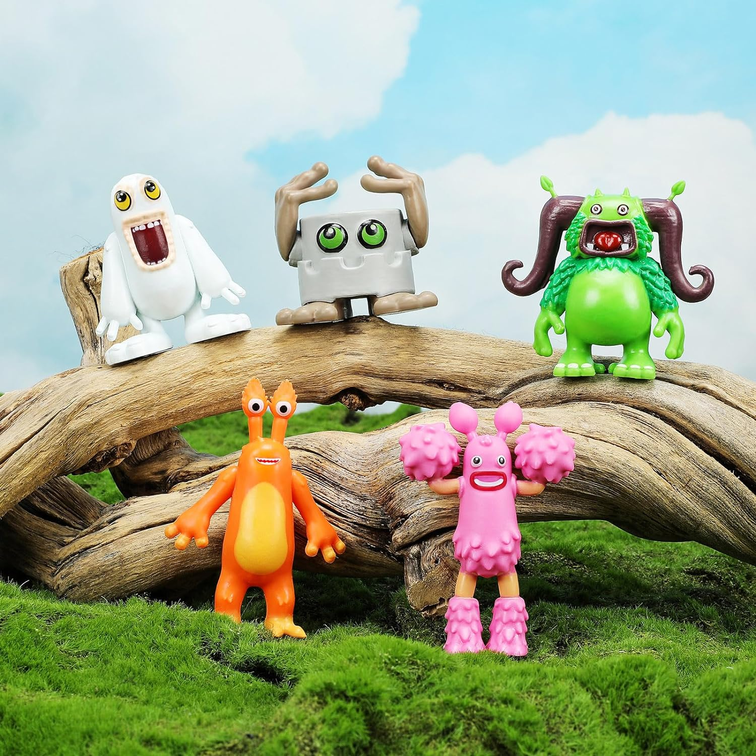 HOUVSSEN 13PCS PVC Anime Sinnging Cartoon Monster Car Room Desktop Decoration, Wubbox Noggin Toe Jammermini Action Figure Playset,Gifts for Children image number 2