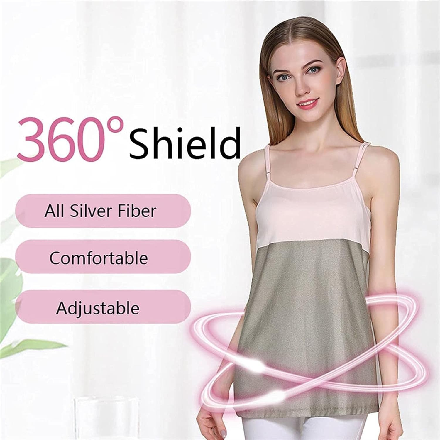 Maternity Wear, Shielding Radiation Suit anti Electromagnetic Household Appliances Pregnancy Protection Apron Clothes(Beige,Xxlarge) image number 6