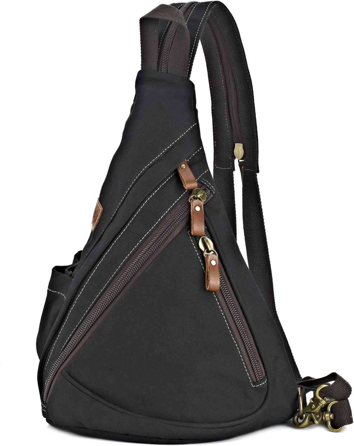 Canvas Sling Bag Convertible Crossbody Bag Chest Bag Shoulder Backpack Casual Daypack for Men Women Outdoor Cycling Hiking Travel (Army Green)