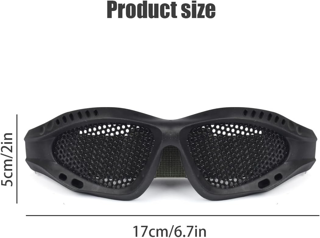 Wokyo Cs Safety Mesh Goggles High Density Metal Mesh Pattern Goggle Safety Glasses for Outdoor Games Sports Cycling - Green image number 3