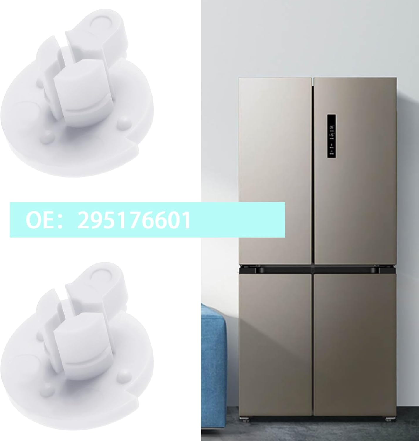 4Pcs Fridge Vent Clip Vent Closing Turnbuckle Clip 295176601 Compatible with Dometic L100 L200 White Closing Locking Screw Clip for Motorhome or Caravan image number 3