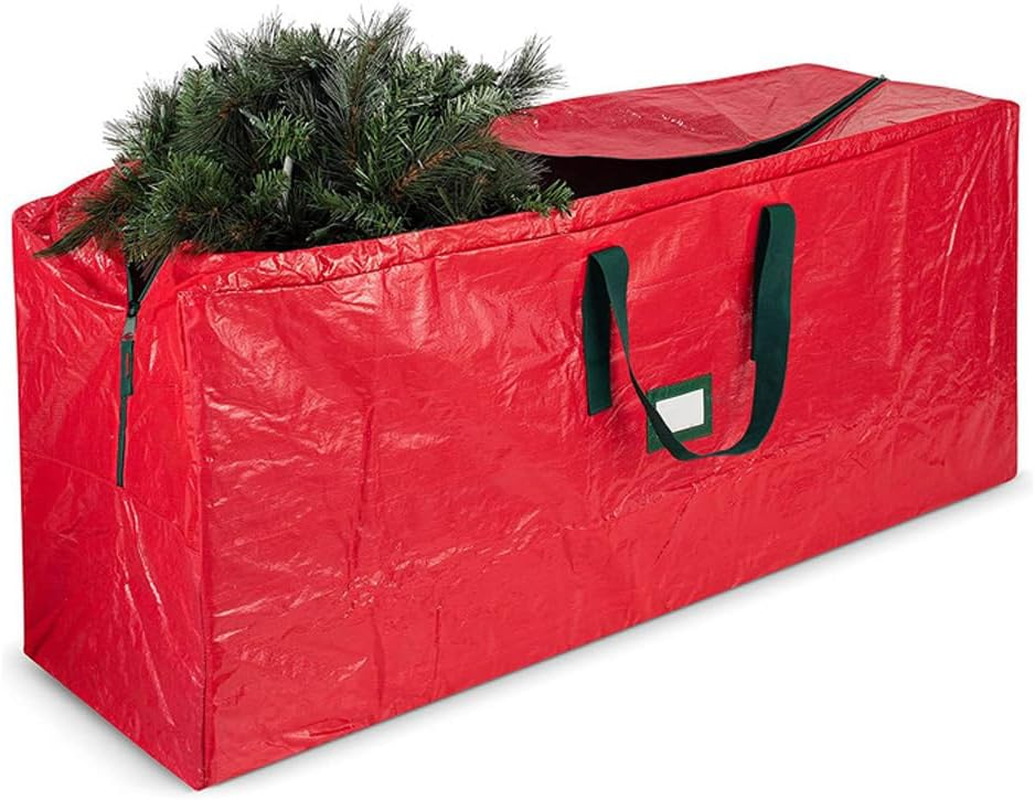 Suithink Super Large Christmas Tree Storage Bag, Reinforced Carry Handles, Dual Zippered Storage Containers,Waterproof Xmas Tree Bag Protects from Dust, Moisture & Insect,165 X 38 X 76CM