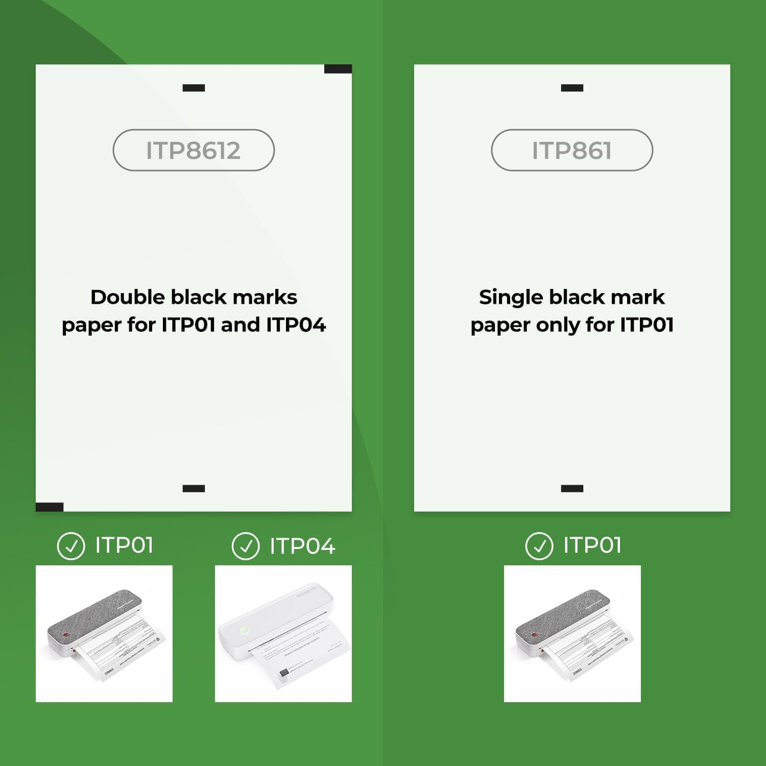 MUNBYN 200 Sheets Thermal Printer Paper A4 210 X 297Mm, Thermal Paper, Compatible with ITP01/ITP04/A40 Portable Thermal Printer, Continual Feeding Thermal Paper image number 4