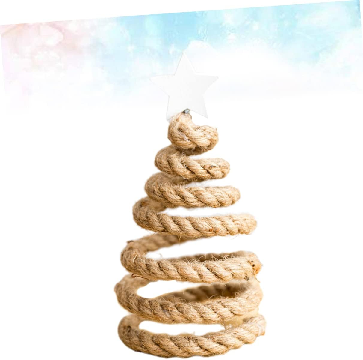 Mikinona Rope Mini Christmas Tree Ornaments DIY Desktop Decor Christmas Tree Adornments Outdoor Decorations Present for Friends