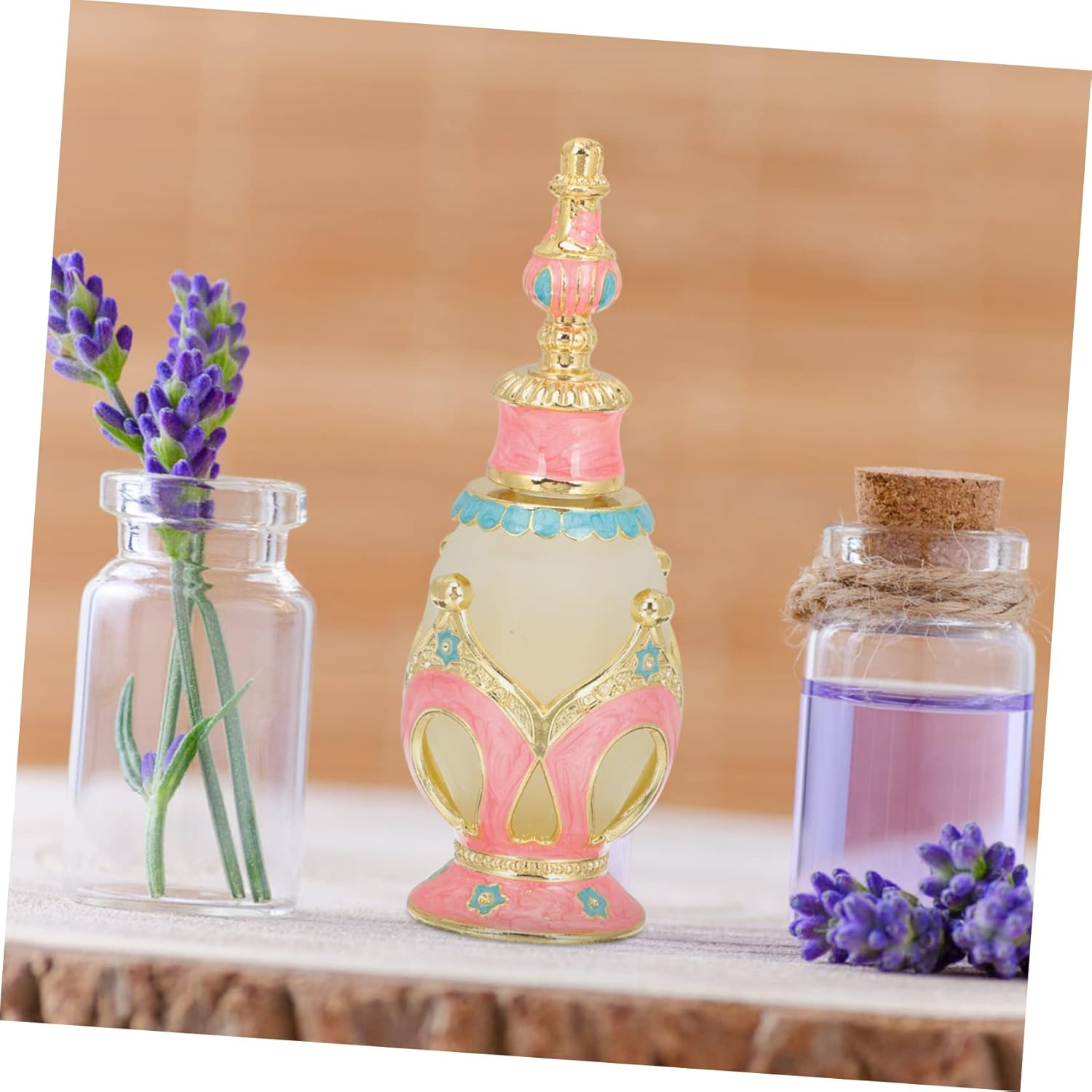 Cabilock Essence Bottle Perfume Essential Oil Empty Aroma Bottle Alloy Material for Travel and Diffuser Use image number 2