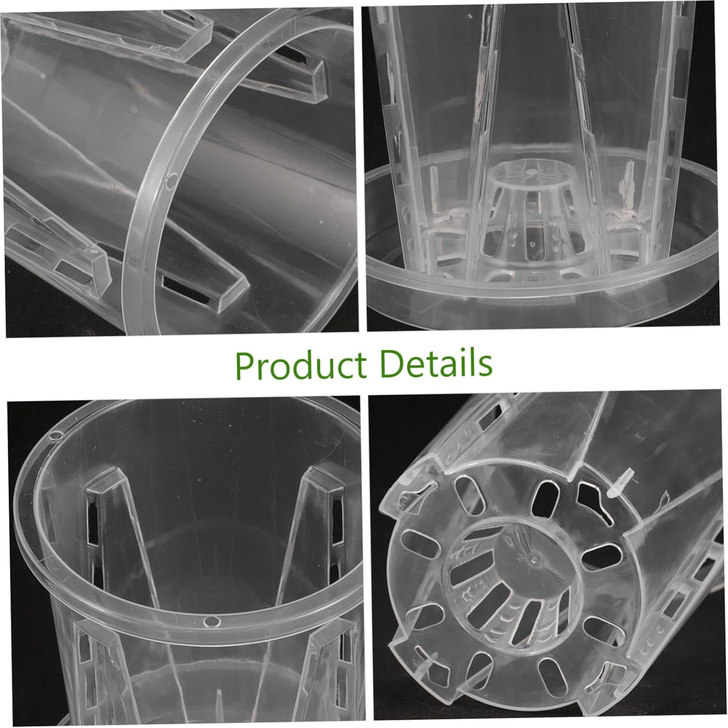 BESPORTBLE 5Sets Breathable Root Control Flower Pot Flower Pots for Orchids Plant Nursery Drainage image number 6