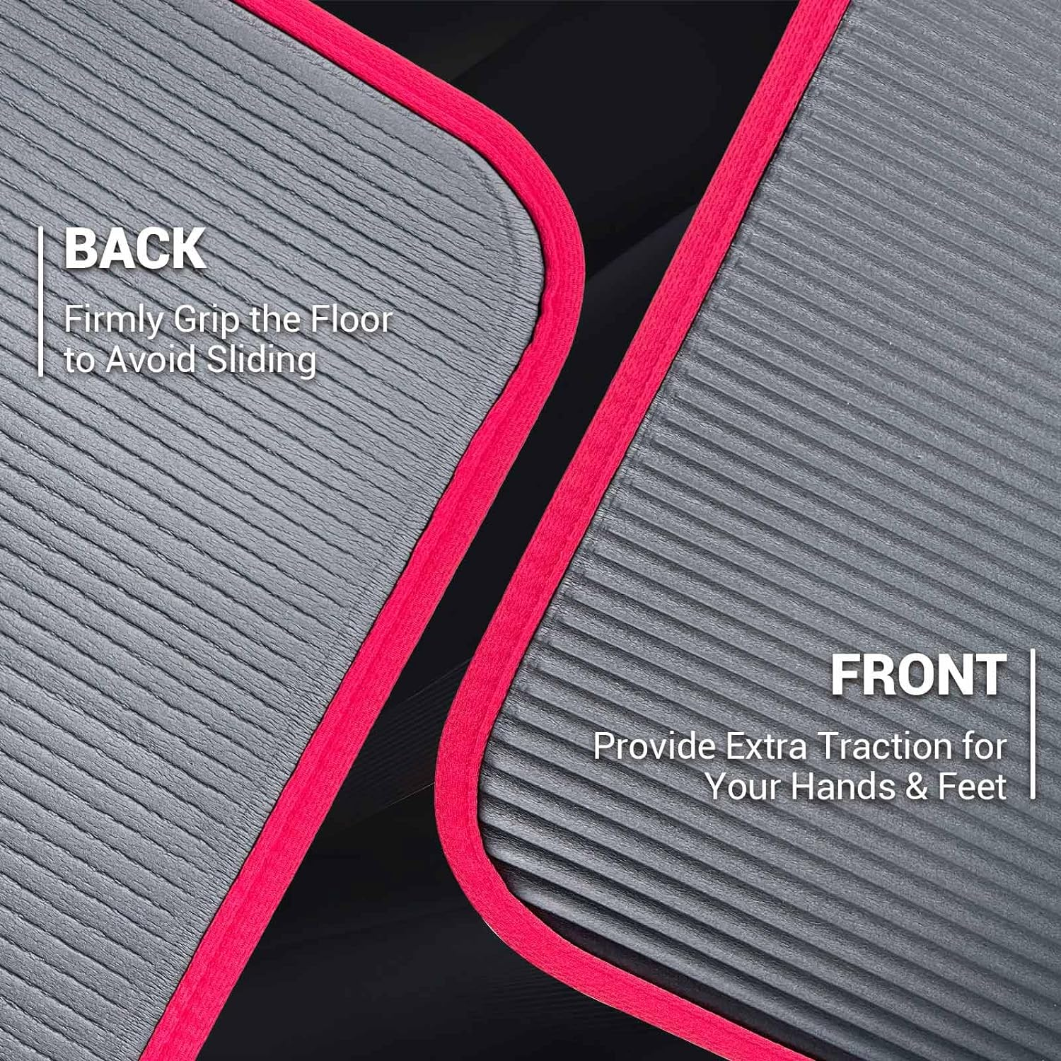 DAWNTREES 185X80Cm Thick Yoga Mat Fitness & Exercise Mat with Carrier Strap,Non-Slip Exercise Mat High Density Anti-Tear Pilates Mat for Yoga Pilates and Gymnastics image number 1