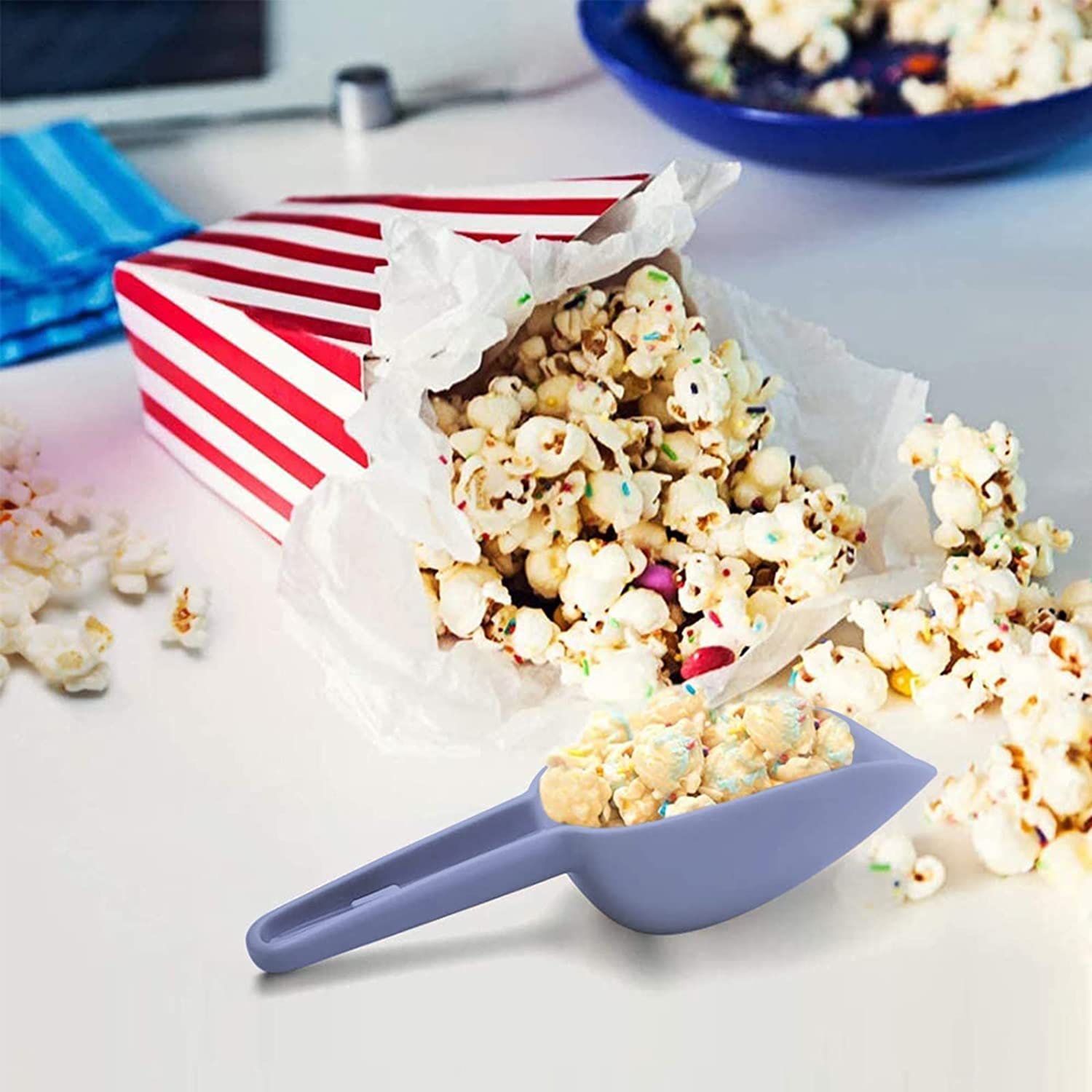 Ice Scoop Set of 3,Multi Purpose Plastic Kitchen Scoops Canisters,Ice Scooper for Freezer,Rice,Canisters,Flour,Dry Foods,Candy,Pop Corn,Coffee Beans and Pet Food