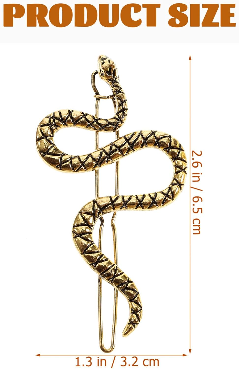 Luxshiny 4Pcs S-Shaped Hairpin Snake Shaped Metal Hairpin Fashion Hair Clips for Women Ladies for School Hair Accessories and Daily Use image number 1