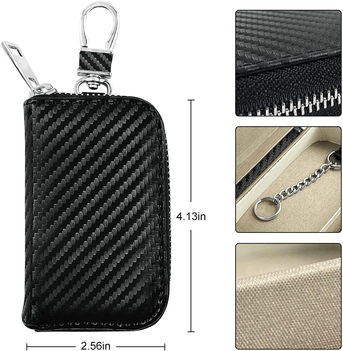 Faraday Car Key Case and Fob Signal Blocking Pouch - Portable RFID Protection, Theft Prevention (Small Box + 1 Key Case)