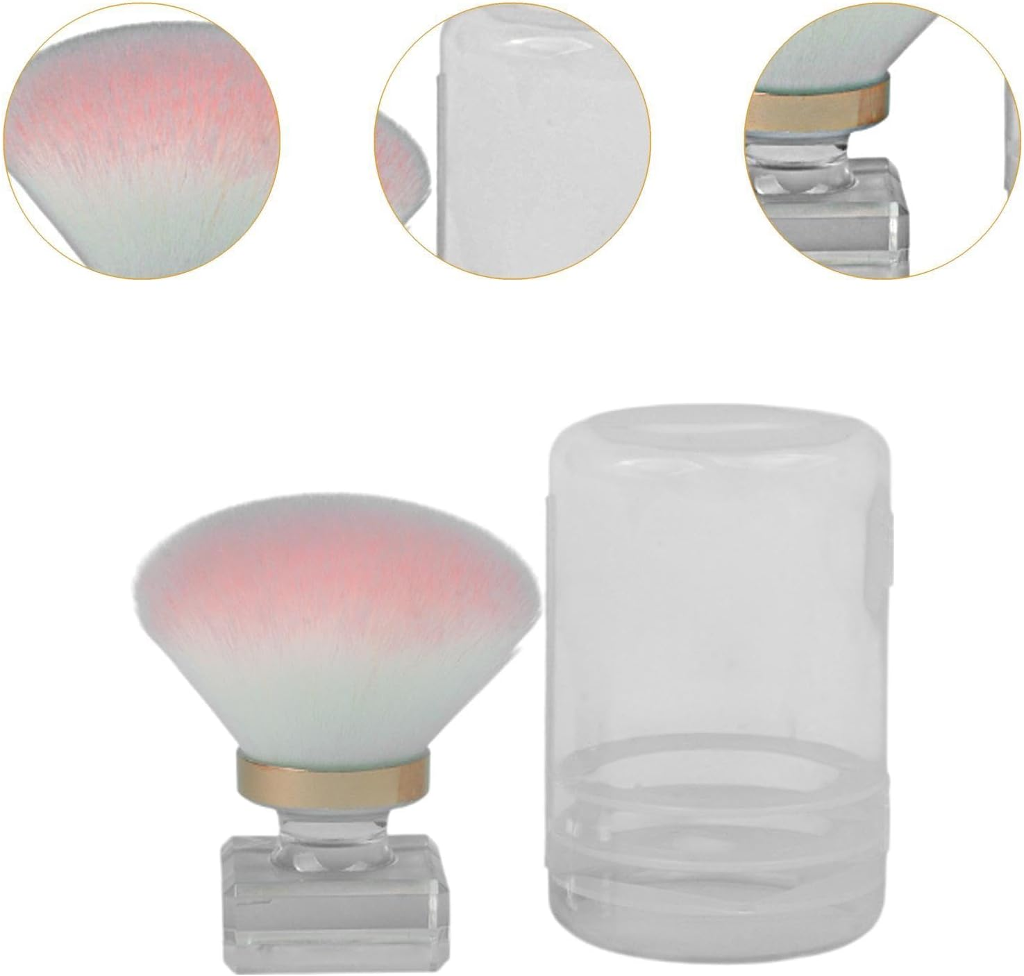 Nail Dust Brush, Soft Brush, Portable, Manicure, Cleaner Kabuki Cleaner Brush, Moving Brush with Dust with Nail Art, Mushroom Head image number 3