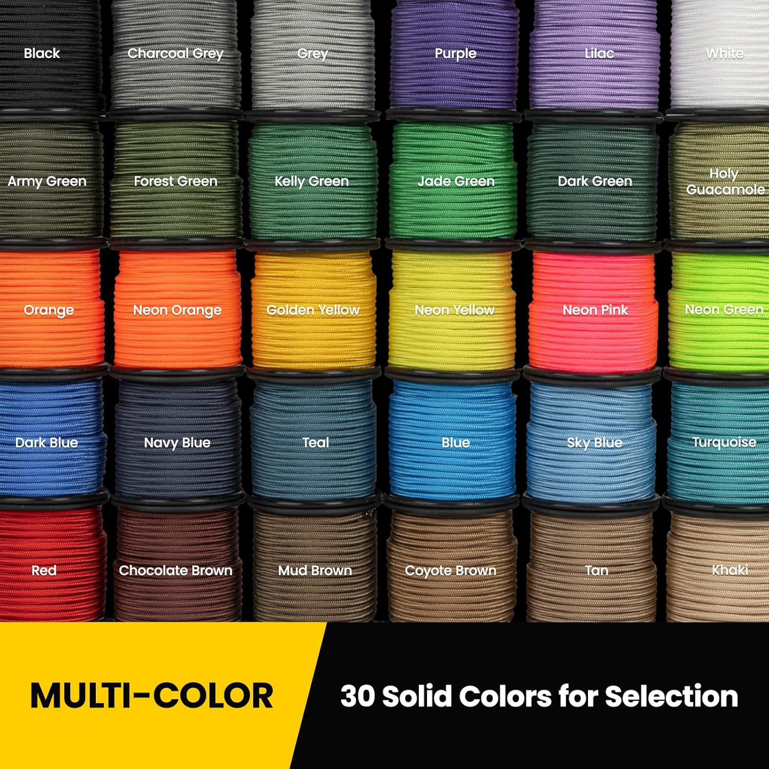 Paracord 2Mm 3 Strands 30M 100% Nylon Rope Type I Parachute Cord for Craft, Outdoor, DIY, Camping | Support 90Kg | Neon Orange image number 2