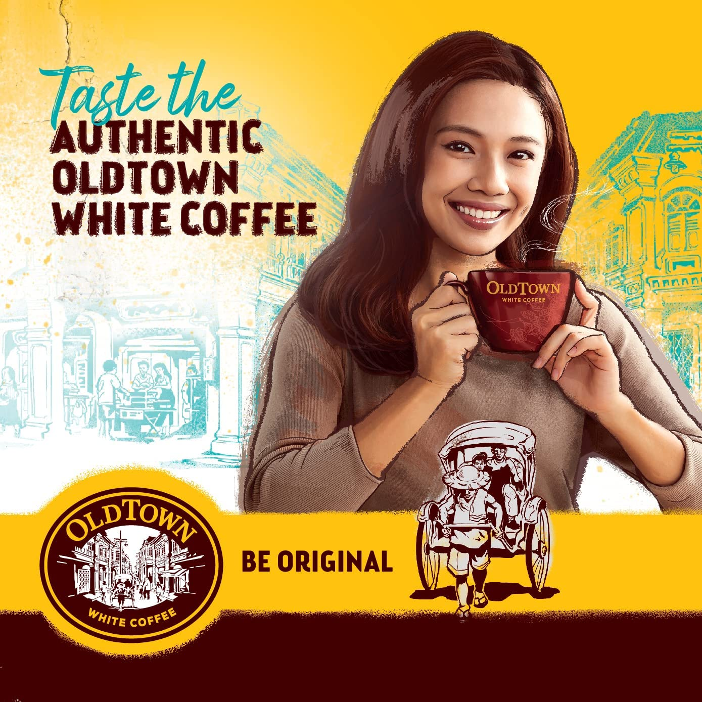 Oldtown 2 in 1 White Coffee and Creamer, 375 G