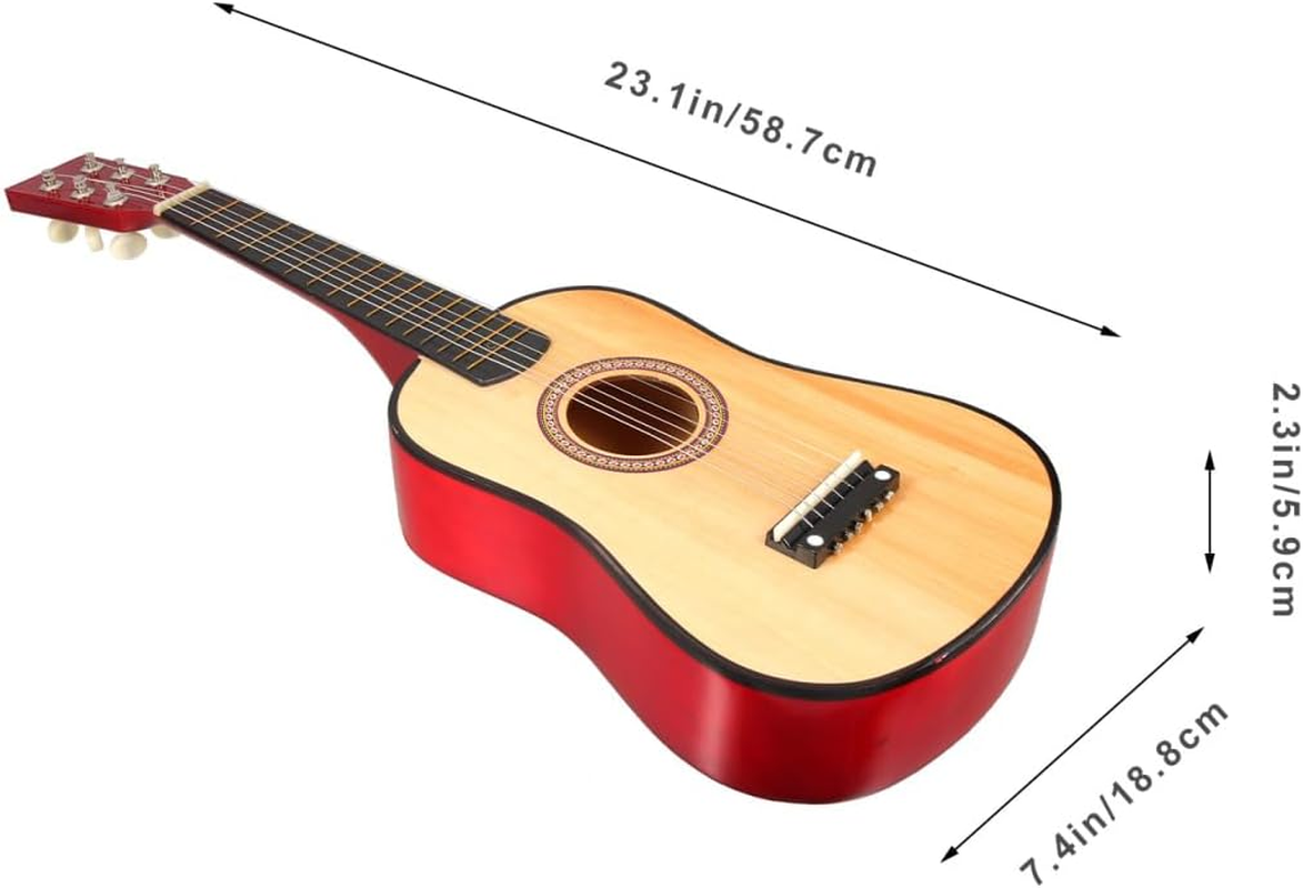 Mini Acoustic Guitar 23 Inch 6 String Toddler Kids Guitar for Beginners Wood Material Music Instrument Kids Children image number 5