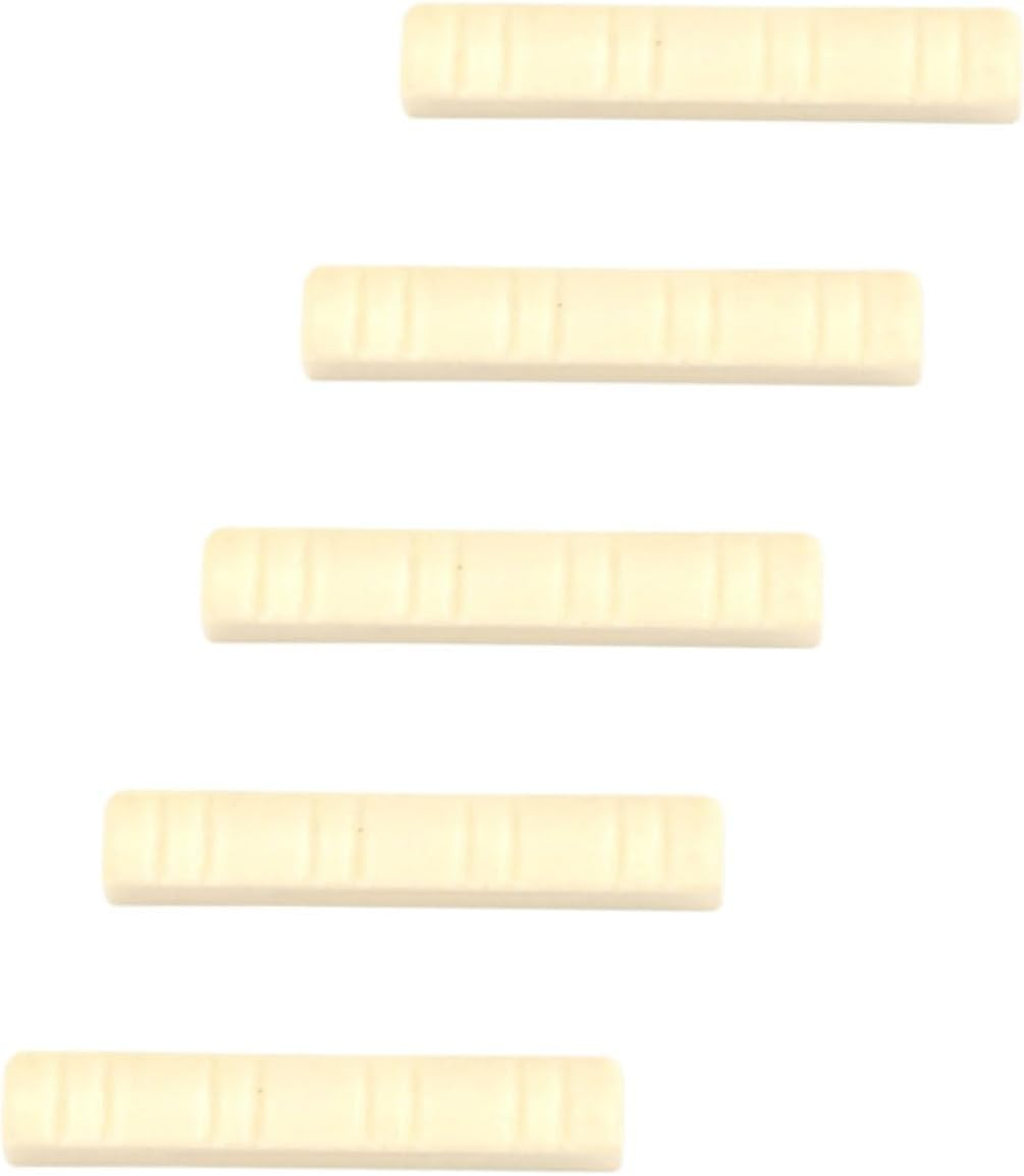 Ibasenice Guitar Bridge Nut 5Pcs Plastic 8-String Mandolin Nut Bass Musical Instrument Guitar Nut Blank image number 4