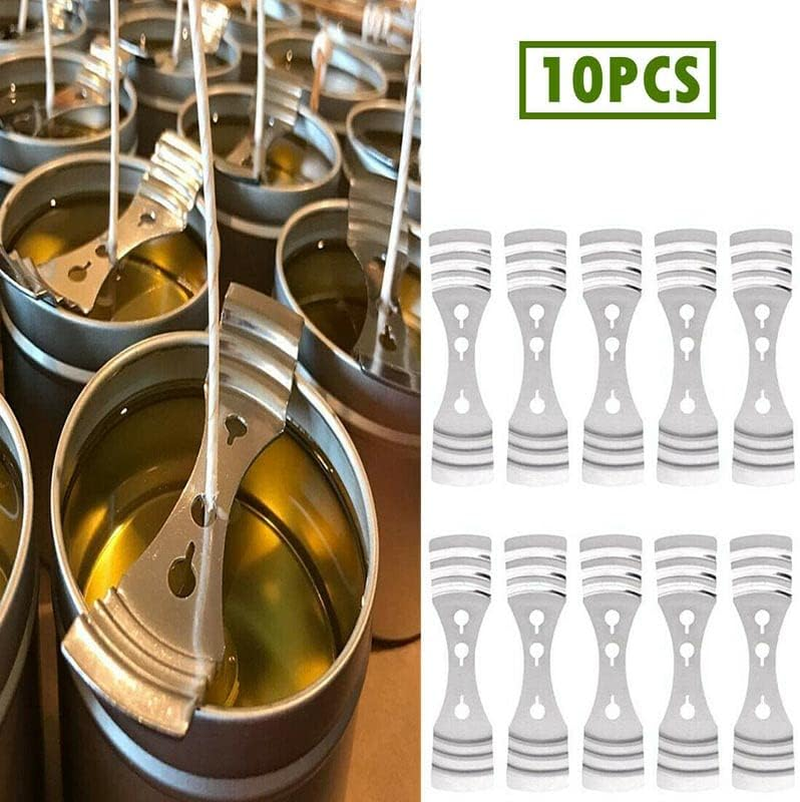 AIMALL 10 Metal Candle Wick Centering Devices, Durable Wick Holders for Candle Making, Ideal for Ensuring Proper Wick Alignment image number 1