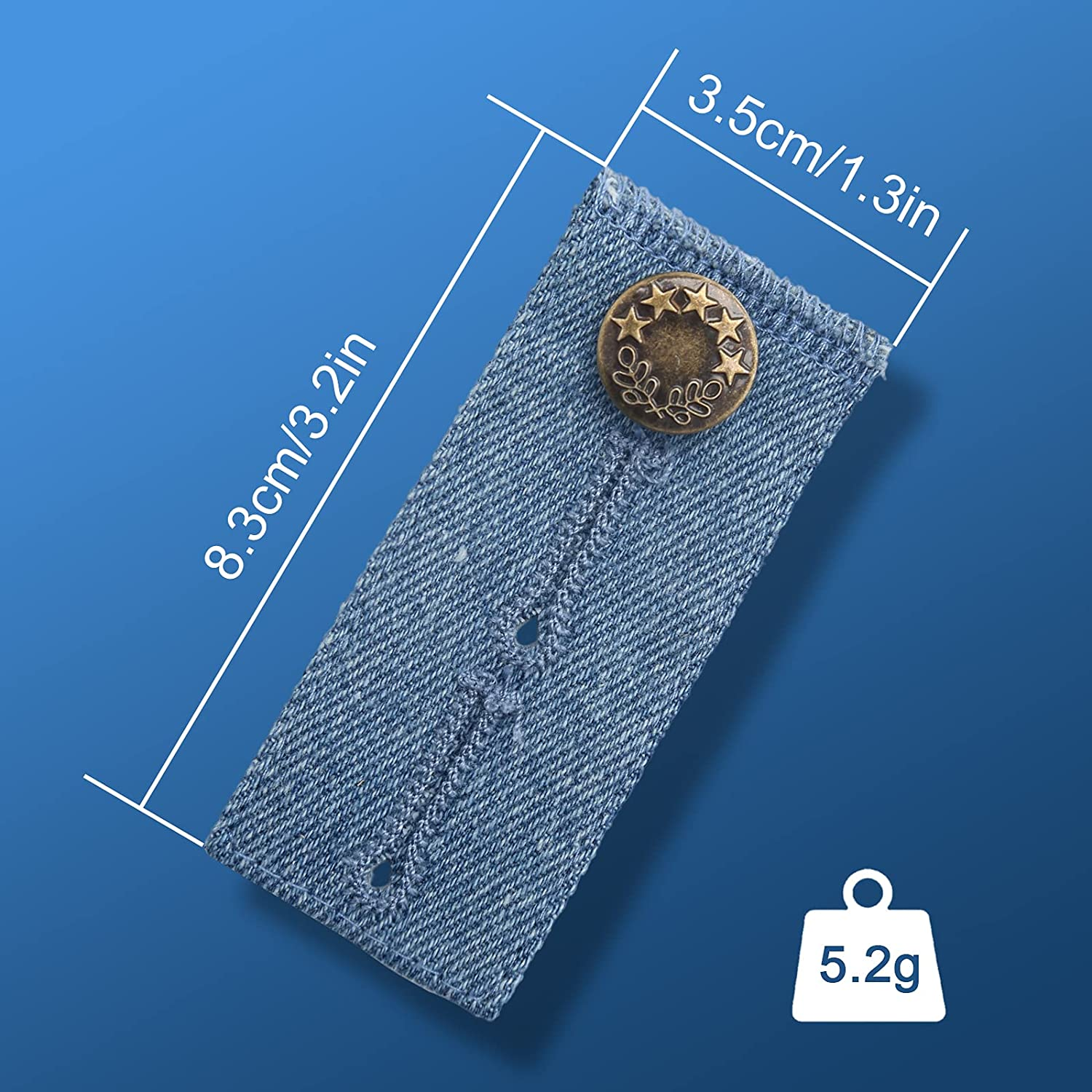 Luter Adjustable Waistband Extenders Jeans Extenders with Mental Button for Pregnancy Men Women Trousers Pants Slacks Skirts