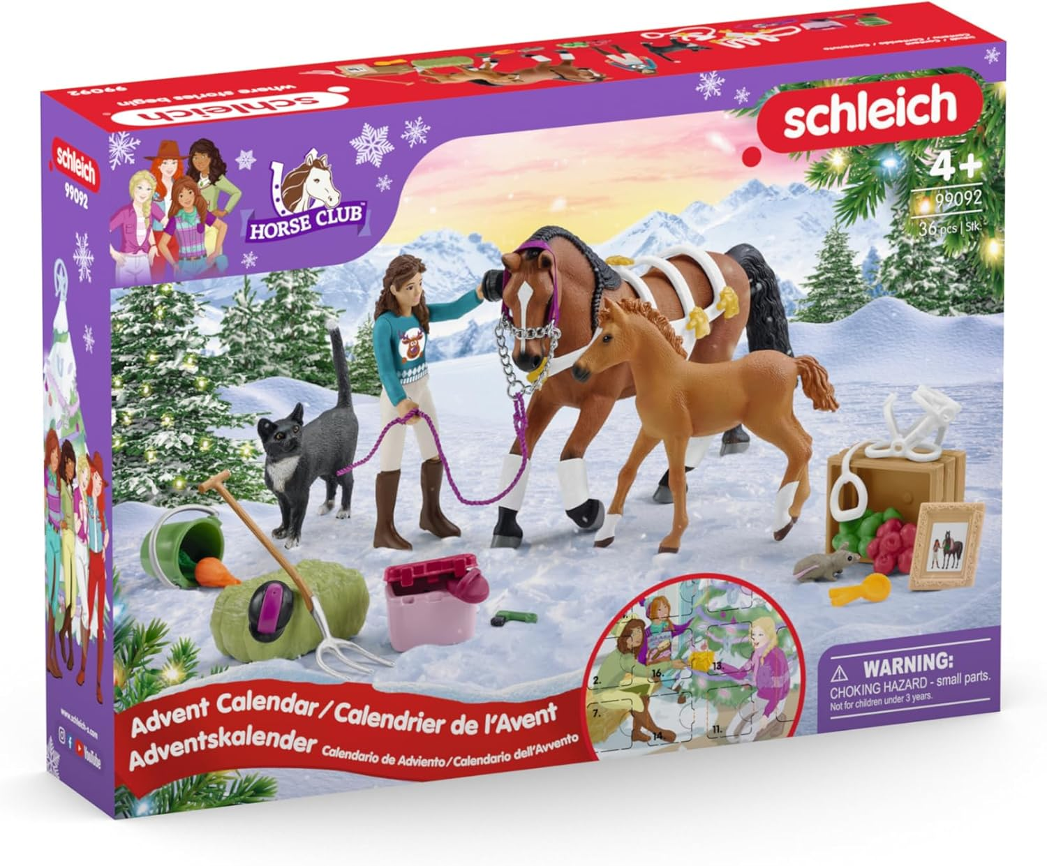 Schleich 99092 Advent Calendar HORSE CLUB 2024, from 5 Years, HORSE CLUB - Playset, 36 Pieces image number 2