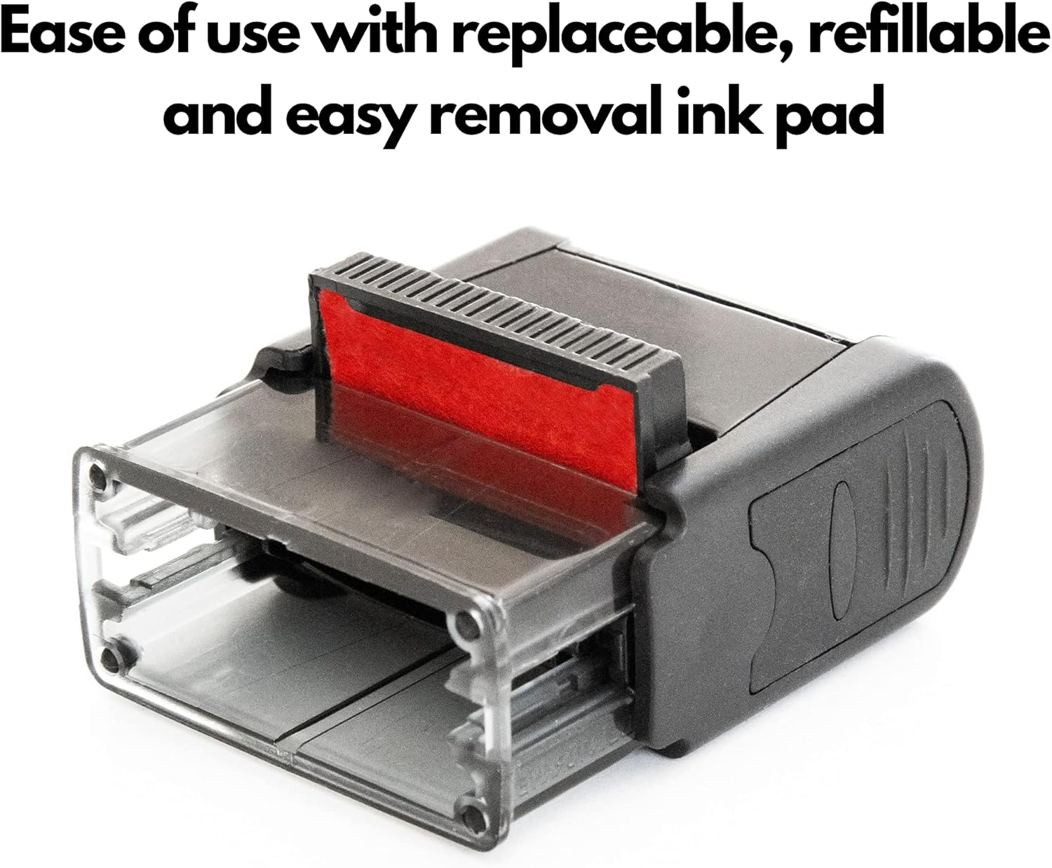 Self Inking Rubber Stamp, Refillable Red Ink Preinstalled - 1.4" X 0.51" X (35 X 8Mm) (Original) image number 5