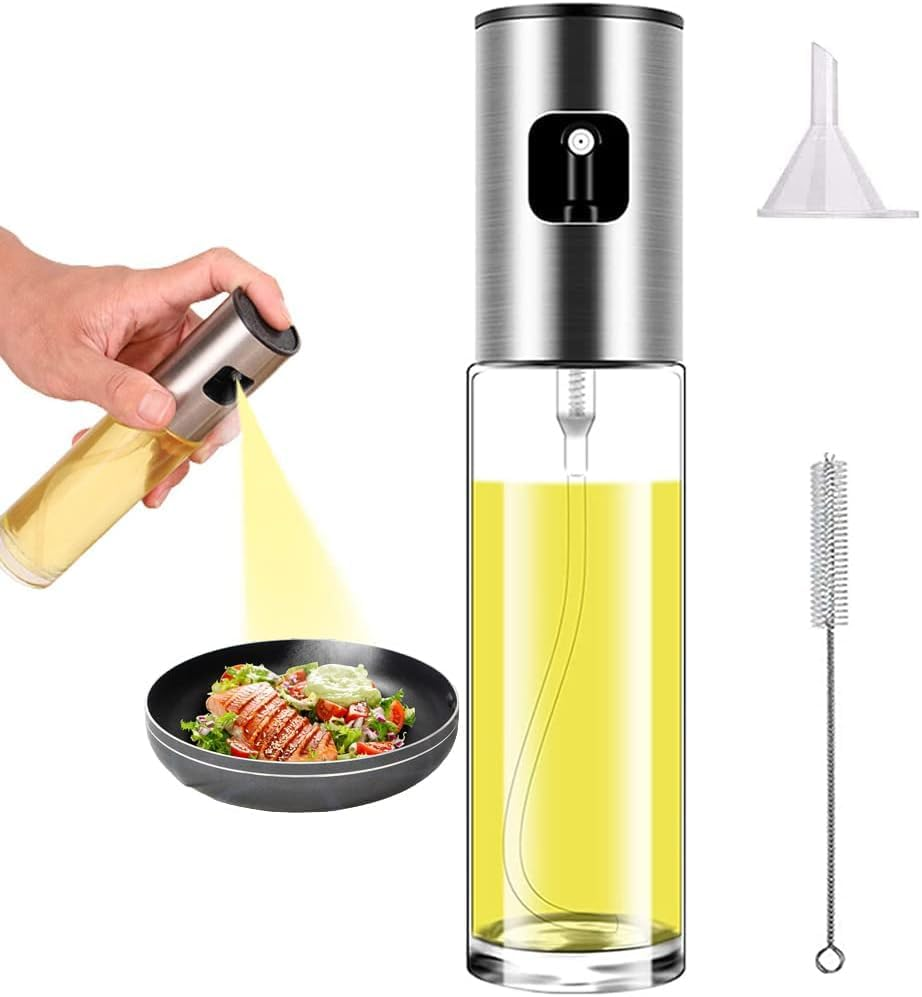 Olive Oil Sprayer for Cooking Oil Spritzer Mister for Air Fryer Canola Vinegar Vegetable Oil Portable Mini Bottle Kitchen Gadgets for Bbq/Pan/Salads/Baking (1 Pack) image number 4