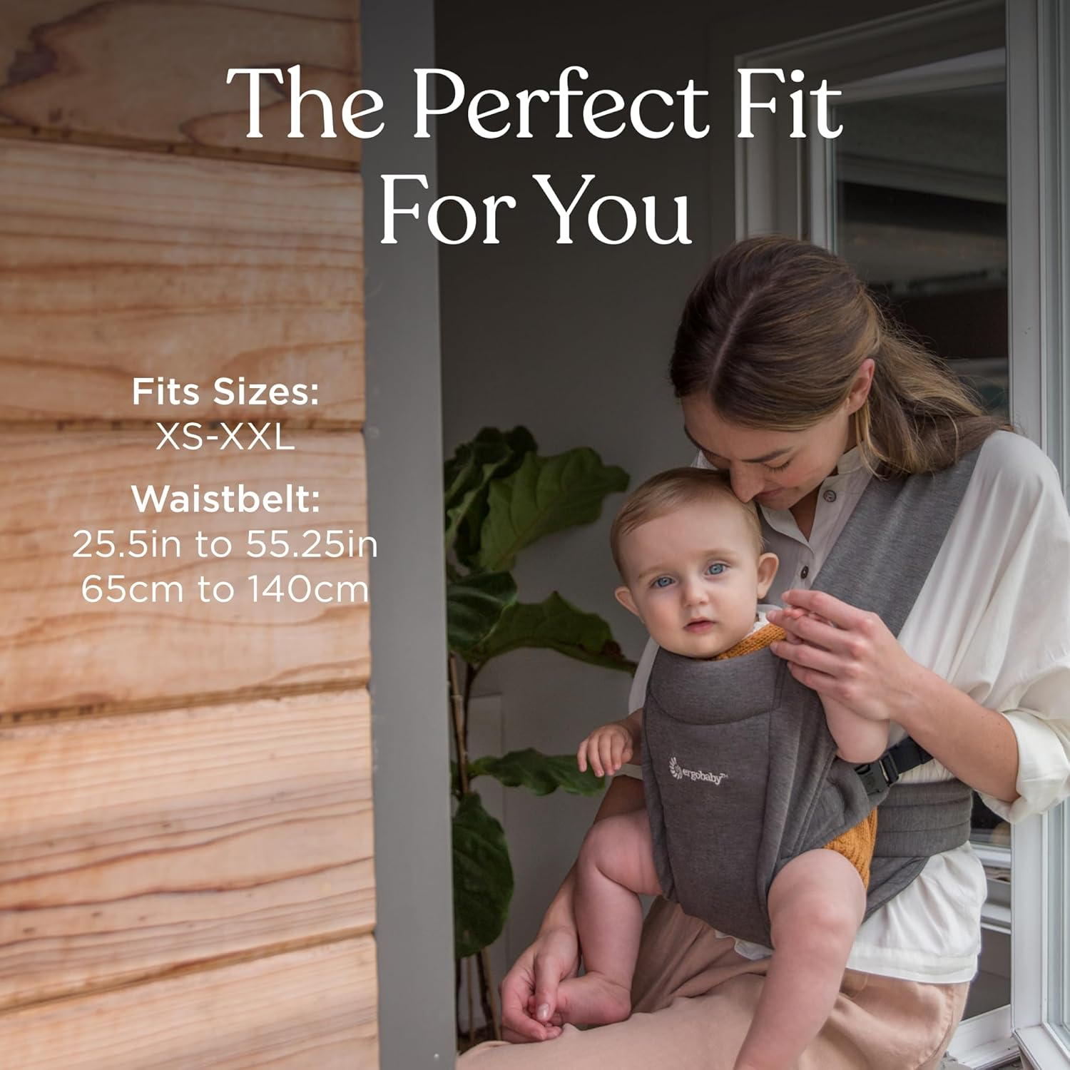 Ergobaby Embrace Cozy Newborn Baby Wrap Carrier (7-25 Pounds), Soft Air Mesh, Soft Grey image number 6