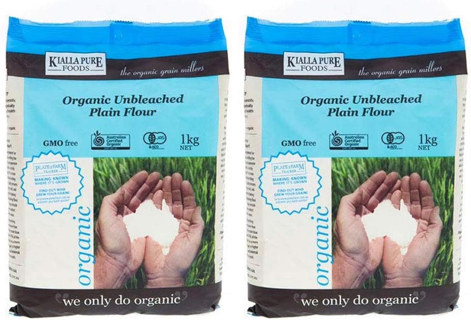 Kialla Pure Organics Organic Unbleached Plain Flour, 1 Kg, Multicolour image number 3