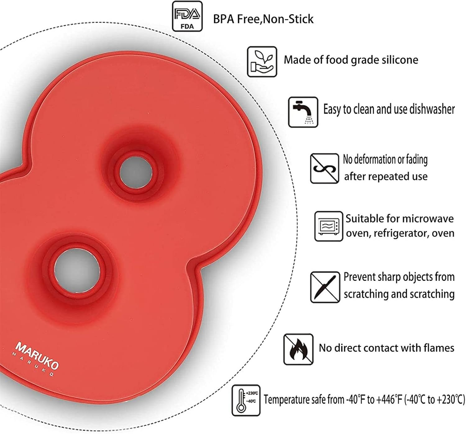 Number Cake Tins Silicone, Number 8 Cake Tin Mould, 10 Inch 3D Large Silicone Number Cake Moulds, Baking Pans for Birthday and Anniversary, BPA Free, Non-Stick image number 5