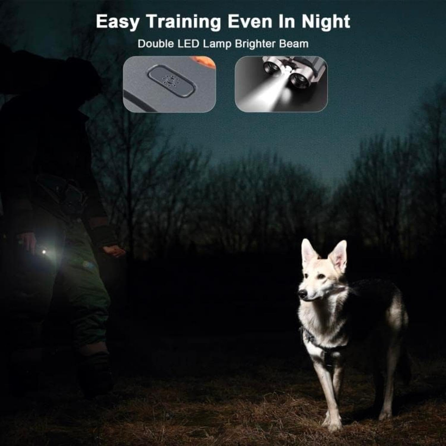 [New] Barktec Handheld Ultrasonic Dog Trainer, Outdoor Anti-Bark Device: Dual-Mode Bark Control, 12M Range, Night LED, Quick Type-C Charge, Safe Design