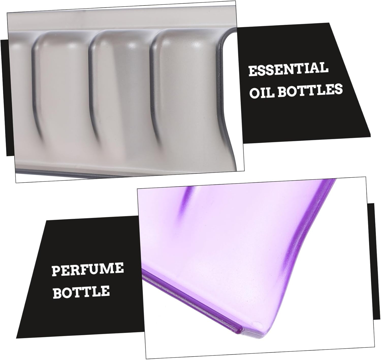 3Pcs Shelf Organiser Closet Storage Organizer Essential Oil Bottle Rack Holders Easy Clean image number 1