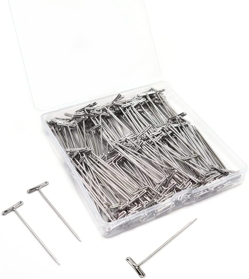 200 Pieces Steel T-Pins, Strong Stainless Steel T-Pins, Blocking Pins for Knitting, Sewing, Modelling, 2Inches/51Mm image number 3