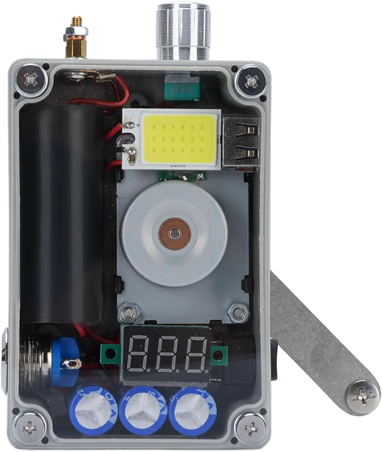 Hand Crank Generator Portable for Outdoor Camping Hiking, Hand Crank Charger with COB Light for Emergency Phone Charging image number 5