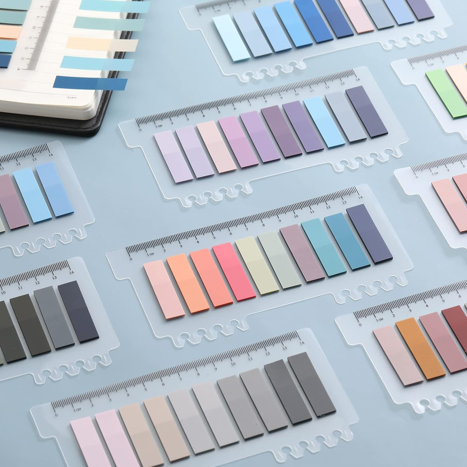 1600Pcs Sticky Tabs for Annotating Books, Clear Sticky Notes for Binders, Page Markers for Notebooks, Multi-Colored Writable and Repositionable Book Flags Strip Index Tabs image number 5